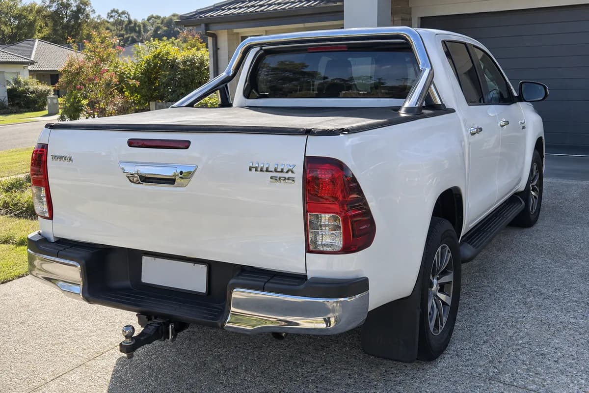 Rear view of the HiLux showing the rear bumper
