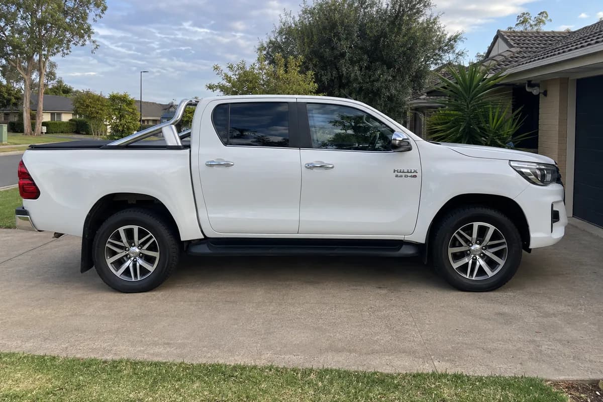 Side profile of the HiLux